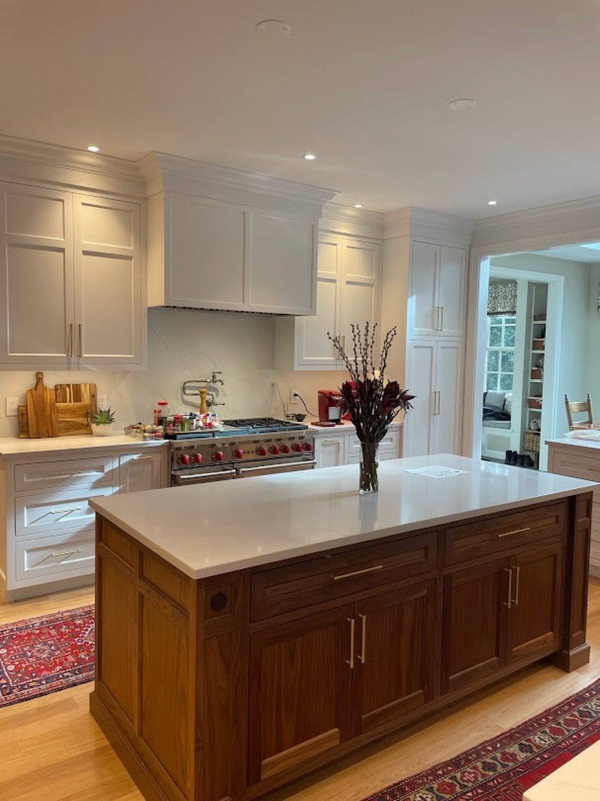 Kitchen remodel by WV Services — custom cabinets and quartzite island